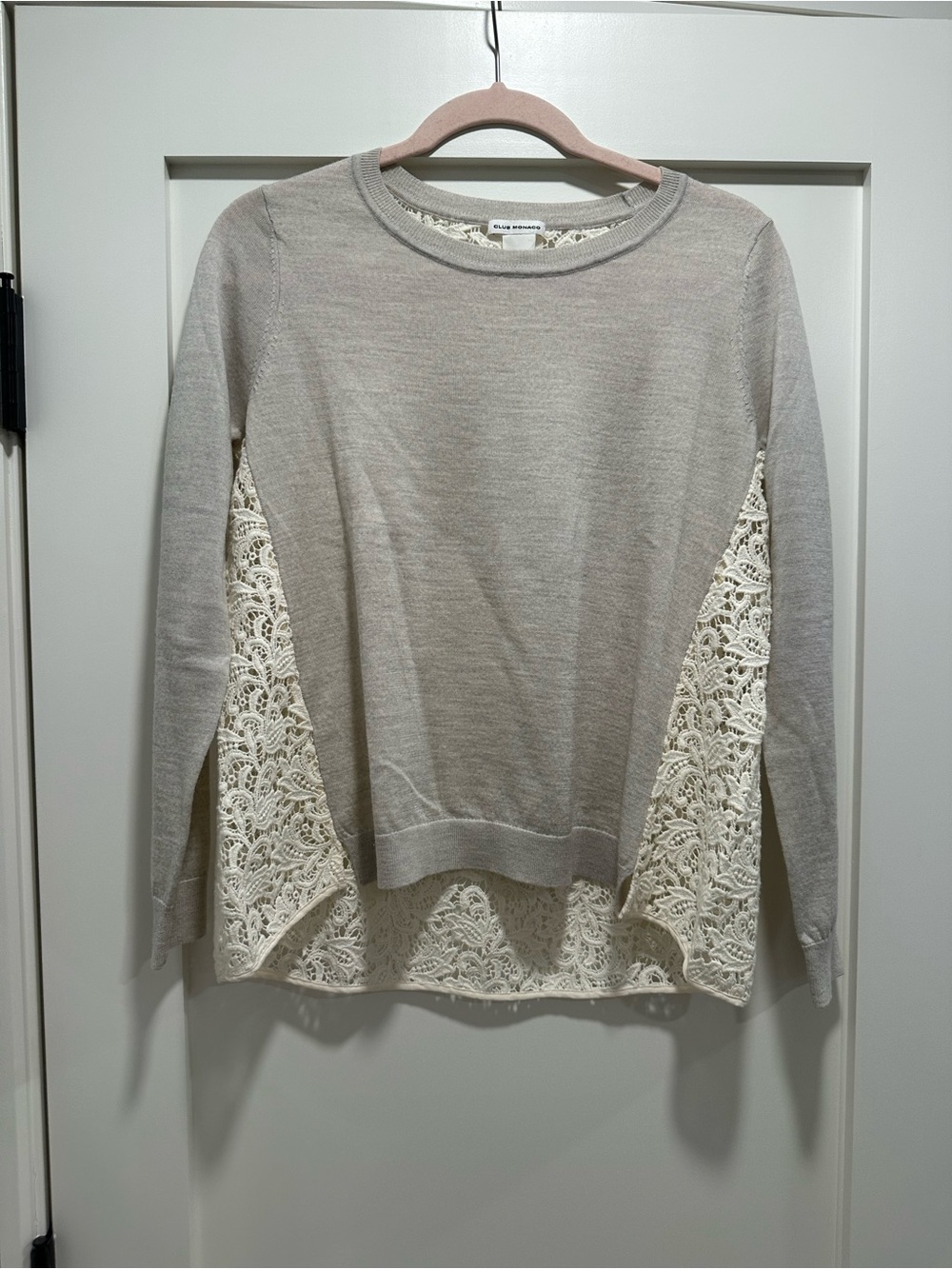 Club Monaco Lace-Back Pullover Sweater